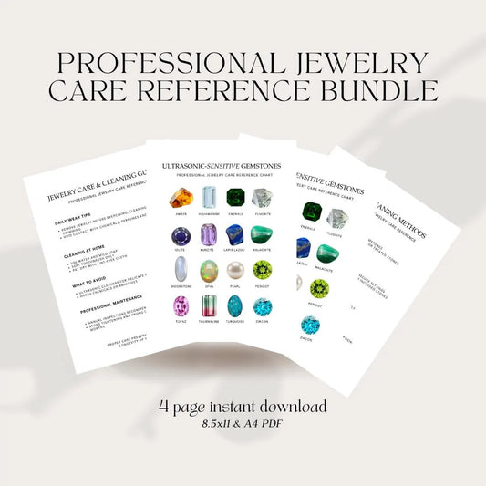 Ultrasonic Gemstone Care Guide Chart Printable PDF (DIGITAL)