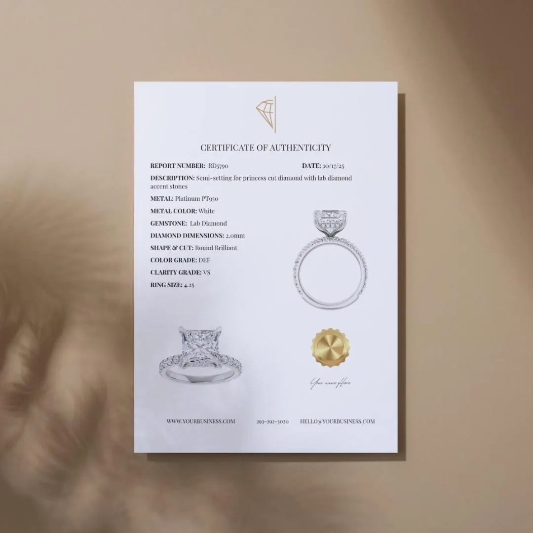 Jewelry Certificate of Authenticity 4 Template Bundle Official Professional Instant Download Template (DIGITAL)