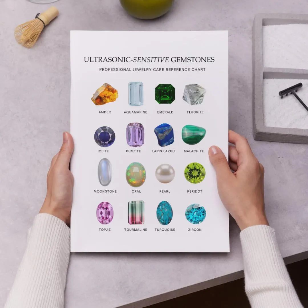 Ultrasonic Gemstone Care Guide Chart Printable PDF (DIGITAL)